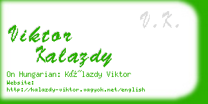 viktor kalazdy business card